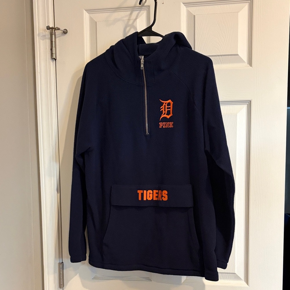 PINK Victoria's Secret Navy Half-Zip Sweatshirt